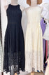 Lacey Embroider Sleeveless Maxi Dresses